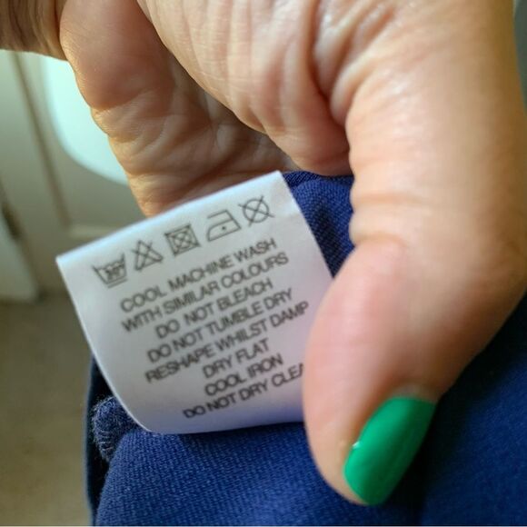 PURE Collection Blue Short Sleeve Ruched Mini Dress - Medium - Picture 9 of 9